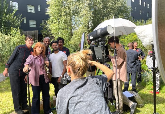 Shooting photo avec des agents du Crous de Versailles pour la campagne des 70 ans des Crous