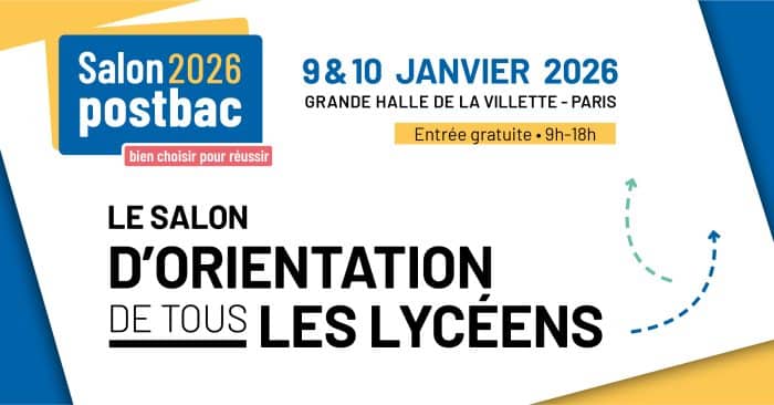 Salon Postbac 2026, les 9 et 10 janvier 2026